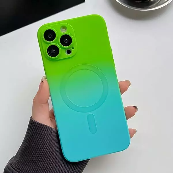 Case Magsafe Verde-Azul Iphone11