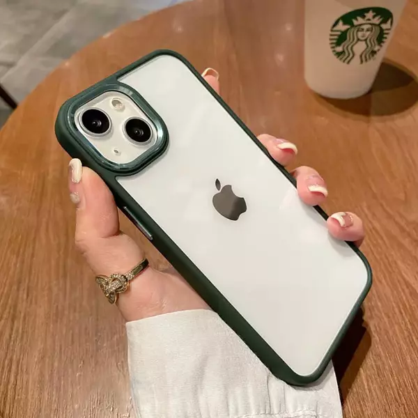 Case De Lujo Borde Verde Iphone14pro