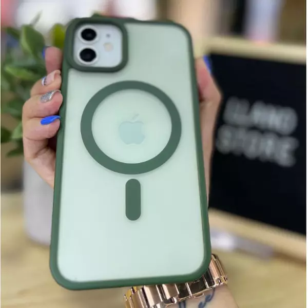 Case Magsafe Mate Borde Verde Iphone14pro