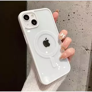 Case Magsafe Borde Blanco Iphone13pro+