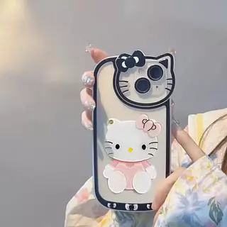 Case Hello Kitty Borde Negro Iphone14pro