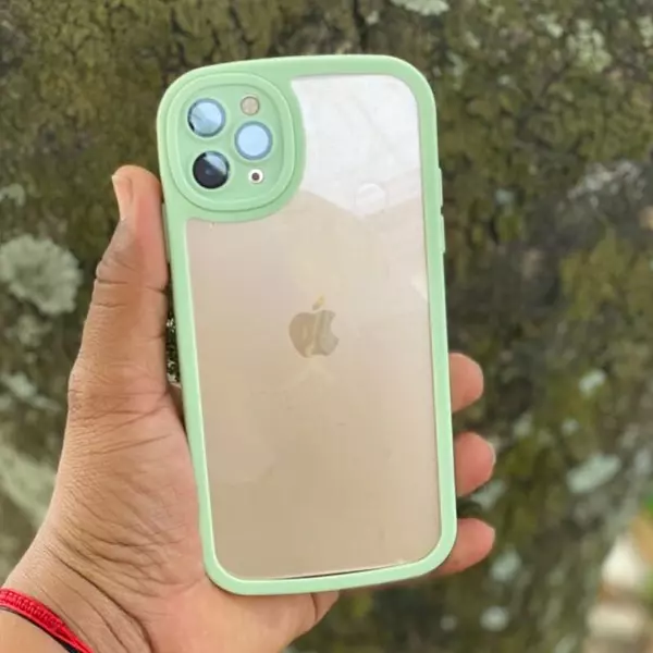 Case Protector Camara Borde Verde Iphone13pro+