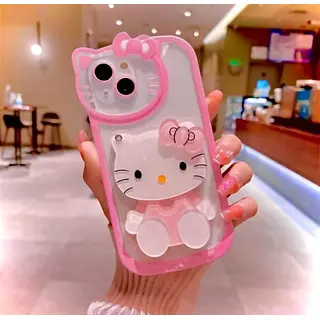 Case Hello Kitty Borde Fucsia Iphone13pro+