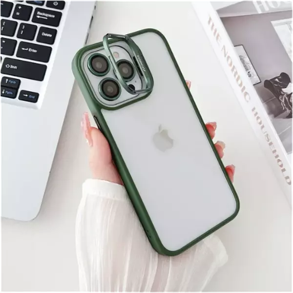 Case Borde Verde Protector Cámaras Iphone14pro