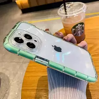 Case Protector Cámara Borde Verde Iphone13pro