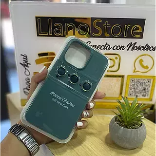 Silicon Case Verde Protector Cámara Iphone13pro