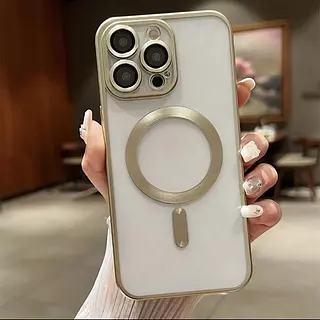 Case Magsafe Dorado Protector Cámaras Iphone11
