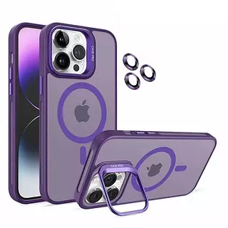 Case Magsafe Morado Protector Cámaras Iphone15pro+