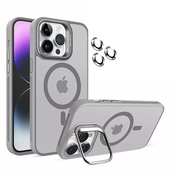 Case Magsafe Gris Mate Protector Cámaras Iphone11