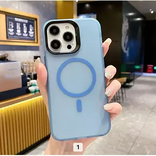 Case Magsafe Azul Claro Mate Iphone15