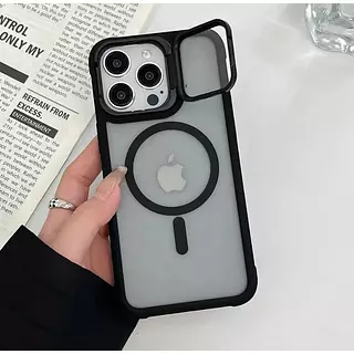 Case Magsafe Mate Borde Negro Protec. Camara Iphone14pro+