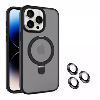 Case Magsafe Negro Mate Soporte Iphone14