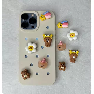 Case Apliques Beige Iphone15