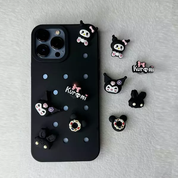 Case Apliques Negro Iphone15pro+