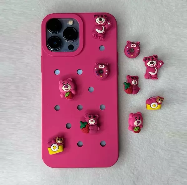 Case Apliques Fucsia Iphone15