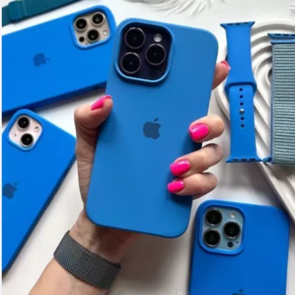 Silicon Case Azul Iphone13pro+