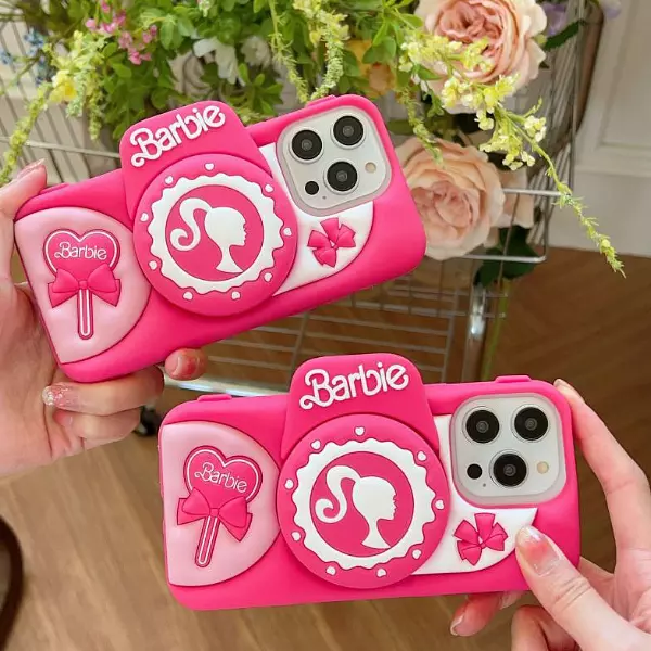 Case Diseño Barbie 3d Con Soporte Iphone 14 Plus