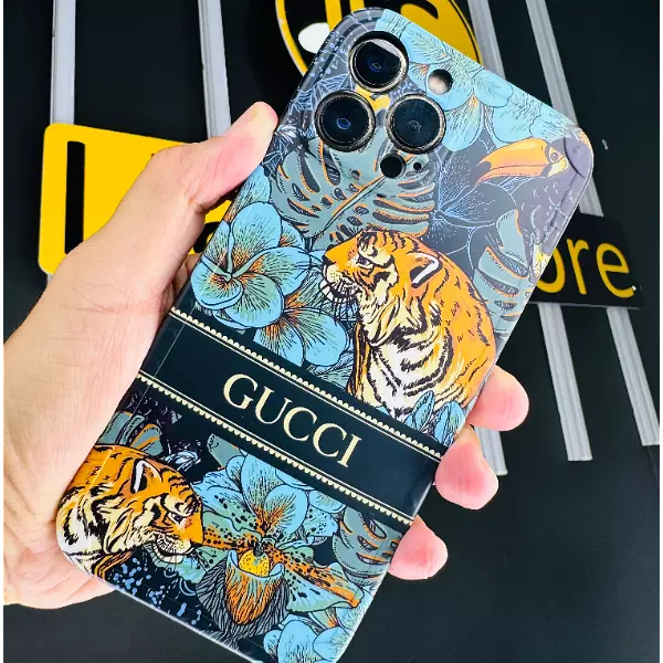 Case Diseño Gucci Con Protector Camaras Iphone 12 Pro+