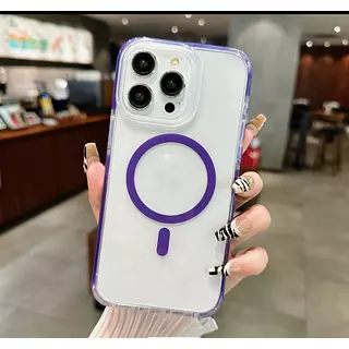 Case Magsafe Borde Morado Iphone 13