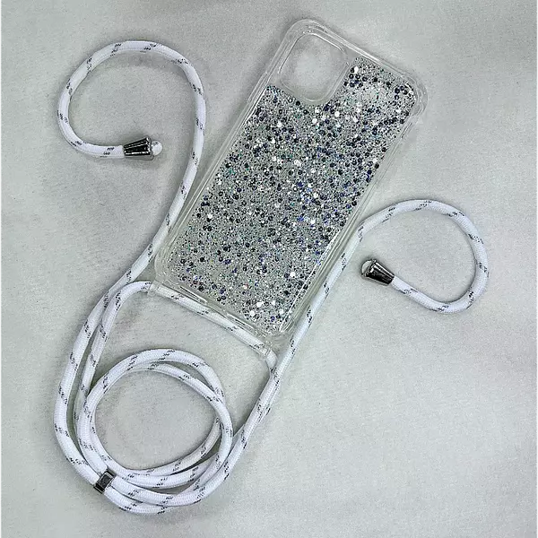 Case Lujo Brillante Strap Blanco Iphone 14