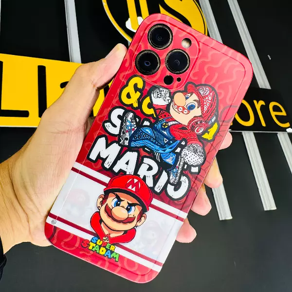 Case Diseño Super Mario Bros Con Protector De Camaras Iphone