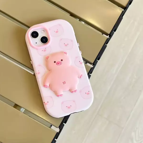 Case Diseño Cerdito 3d Iphone 14 Pro+