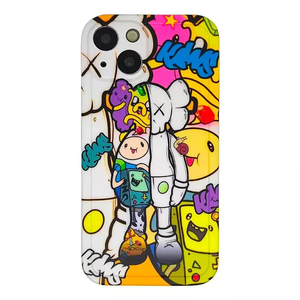 Case Diseño Animado Kaws Protector Camaras Iphone 14