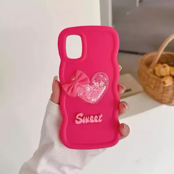 Case Silicon Sweet 3d Color Fucsia Iphone 15