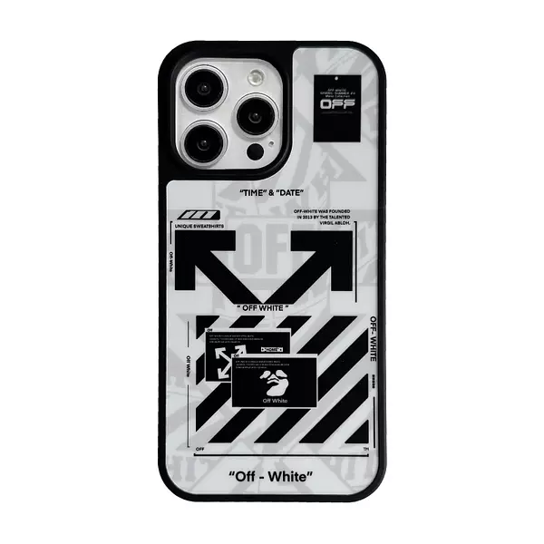 Case Diseño Off-White Protector De Camaras 14pro