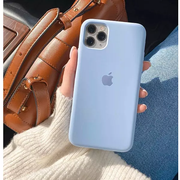 Silicon Case Azul Claro Iphone 16pro+