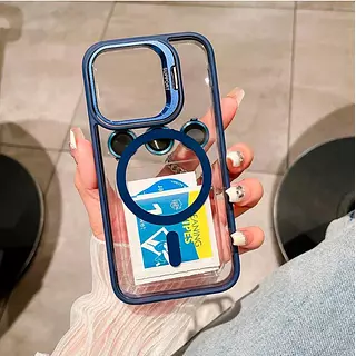 Case Magsafe Azul Protector Cámaras Iphone 16pro+