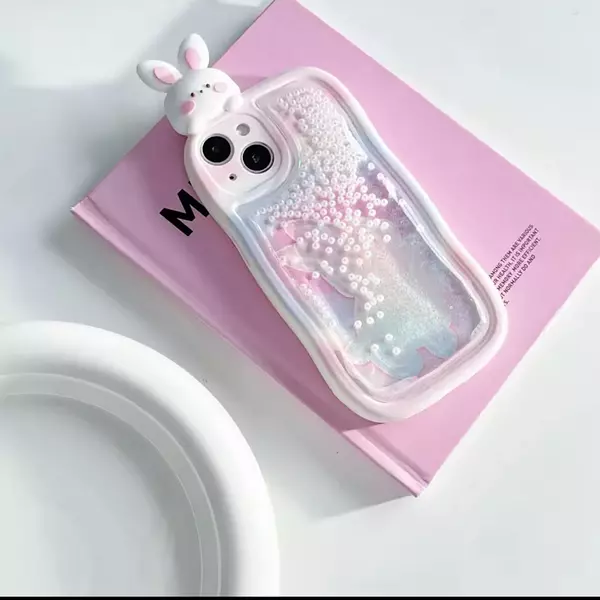 Case Diseño Animado Rabbit Glitter Iphone 12pro+