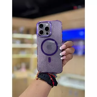 Case Magsafe Escarcha Morado Iphone 14plus