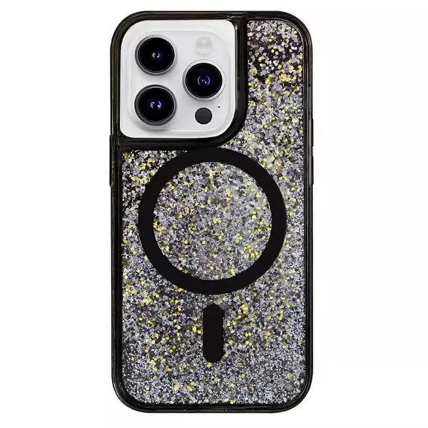 Case Escarchado Con Magsafe Color Negro Iphone 15 Pro+