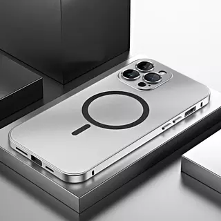 Case De Lujo Magnético Protector Cámaras Natural Iphone 15 Pro