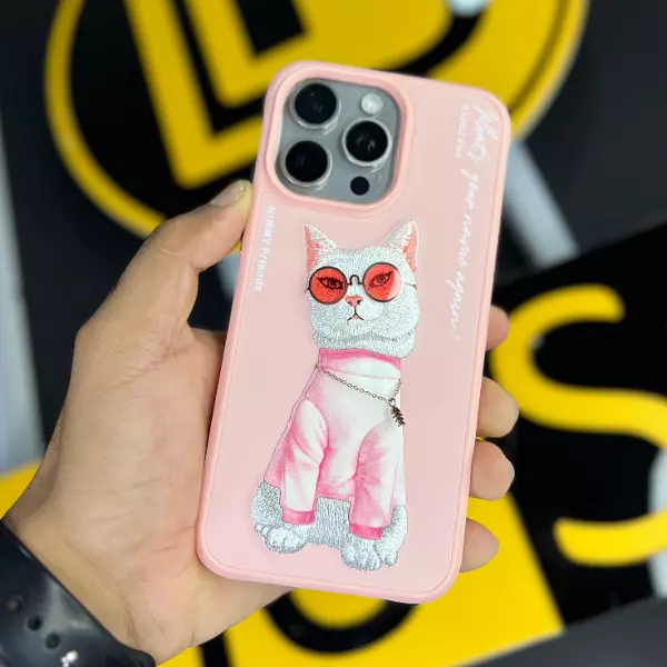 Case Nimmy Original Diseño Cat Rosado Iphone 15 Pro