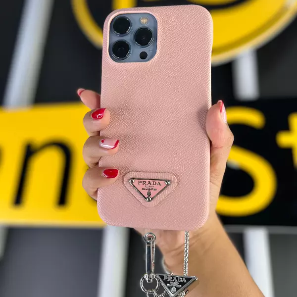 Case Lujo Prada Rosado Iphone 15 Pro+