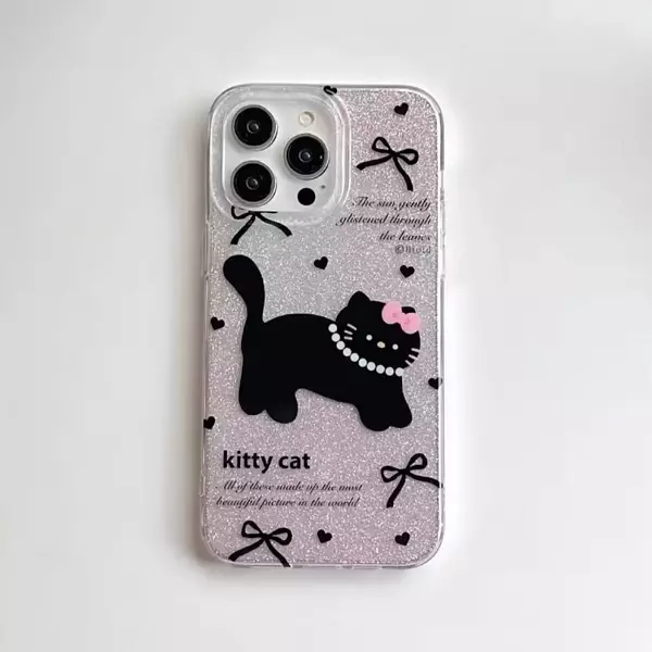 Case Diseño Animado Escarcha Kitty Cat Iphone 13 Pro+