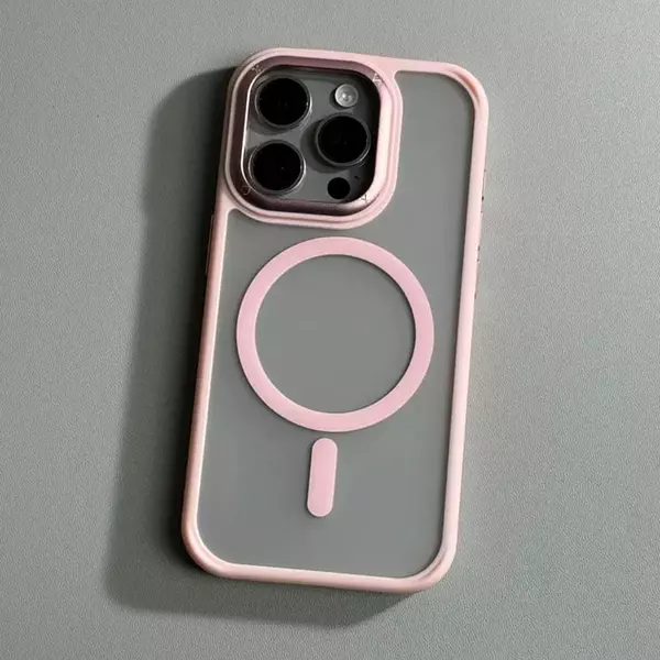 Case Magsafe Mate Borde Rosado Iphone16pro+