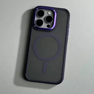 Case Magsafe Mate Borde Morado Iphone16pro+