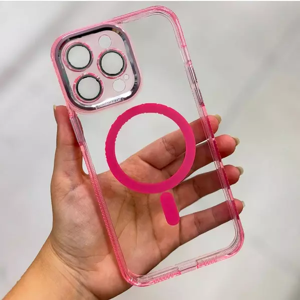 Case Magsafe Rosado Protector Cámaras Iphone 11