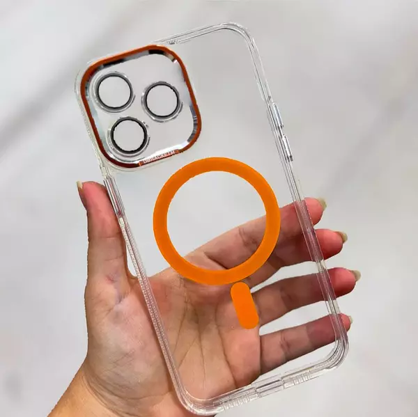 Case Magsafe Naranja Protector Cámaras Iphone 11pro+