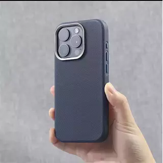 Case Diseño Cuero Magsafe Azul Rey Iphone 15pro+