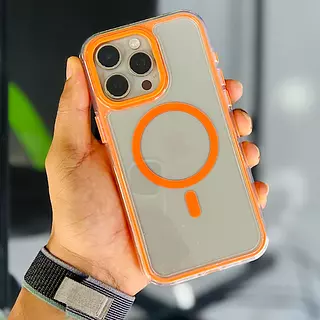 Case 360 Magsafe Antishok Borde Naranja Iphone 14pro+