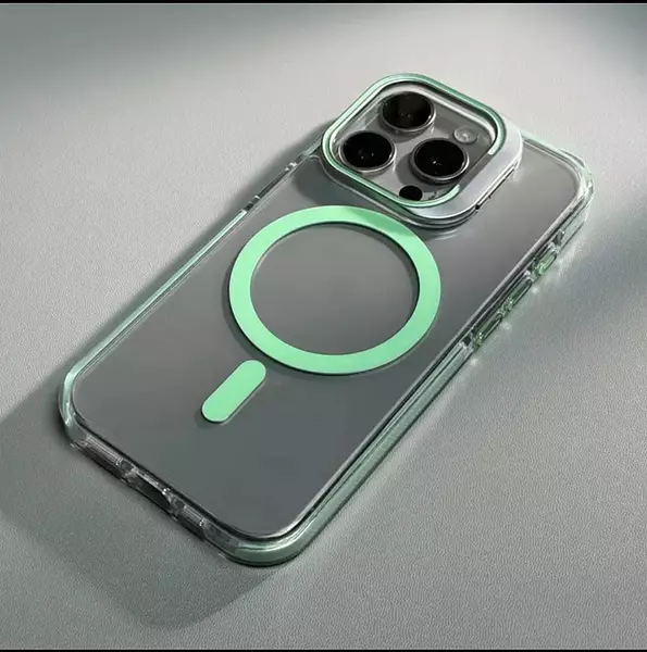 Case Magsafe Con Soporte Verde Iphone 16pro+