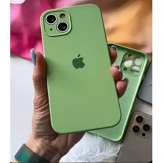 Silicon Case Verde Protector Cámara Iphone 14pro+