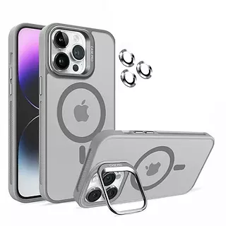 Case Magsafe Gris Mate Protector Cámaras Iphone 16plus