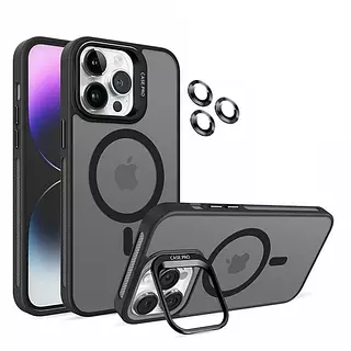 Case Magsafe Negro Mate Soporte Iphone 13