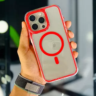 Case 360 Magsafe Antishok Borde Rojo Iphone 13pro+