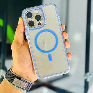 Case 360 Magsafe Antishok Borde Azul Iphone 12pro+